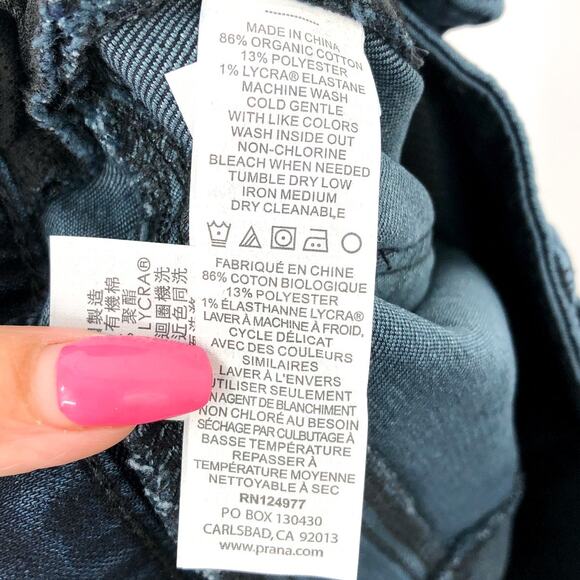 PRANA Women's Buxton Jeans Size 2/26 Deep Blue Stretch Mid-Rise Boyfriend NWT - Picture 10 of 11